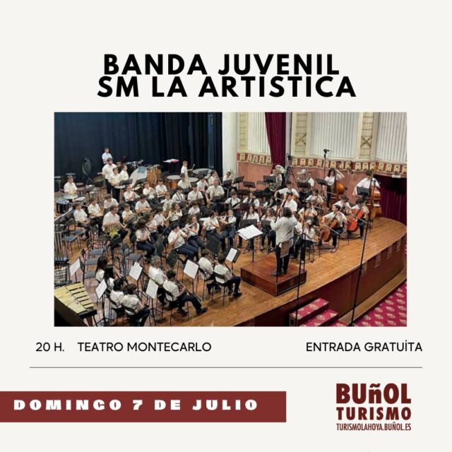 El concierto de la Banda Juvenil de la @smlaartistica, se traslada al Teatro Montecarlo por las previsiones