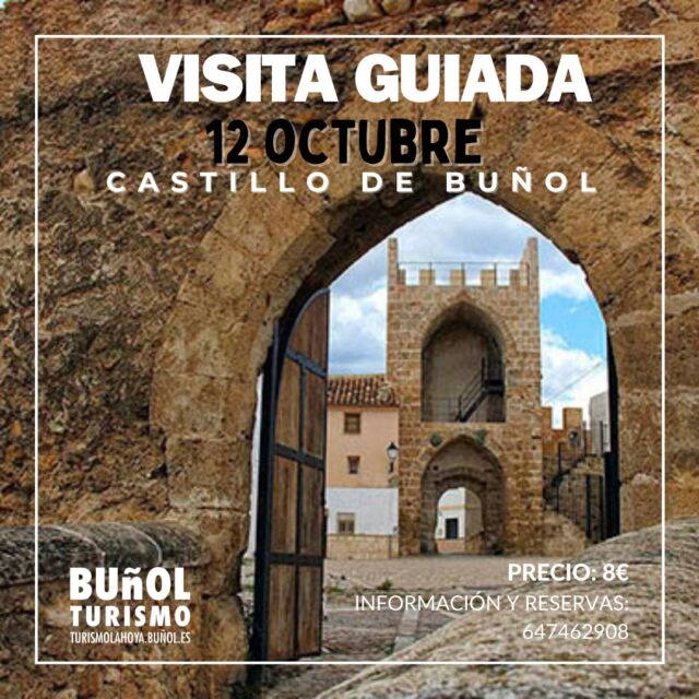 ¡📢 Visita Guiada al Castillo de Buñol - 12 de Octubre! 🏰

Ven y descubre la historia y los secretos del Castillo de Buñol con una visita guiada especial. Sumérgete en siglos de historia y explora cada rincón de esta joya medieval. ¡Una oportunidad única para conocer más sobre este monumento emblemático!

📅 Fecha: 12 de octubre
💶 Precio: 8€
📞 Reservas e información: 647 462 908

No te lo pierdas, ¡plazas limitadas! 🚶‍♂️🚶‍♀️
#BuñolTurismo #VisitaGuiada #CastilloDeBuñol #Historia #TurismoCultural